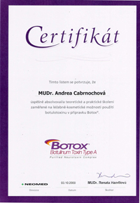 Certifikt Botox Neomed